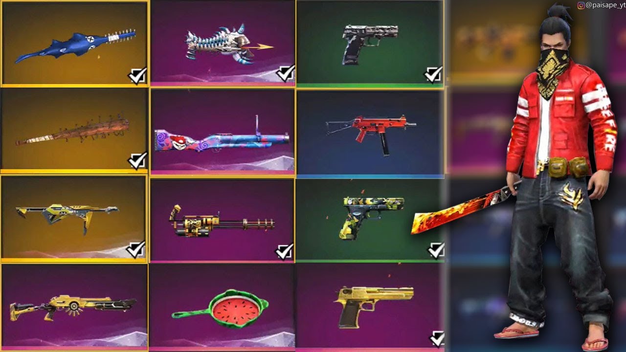 Cómo conseguir skins de armas gratis en Free Fire