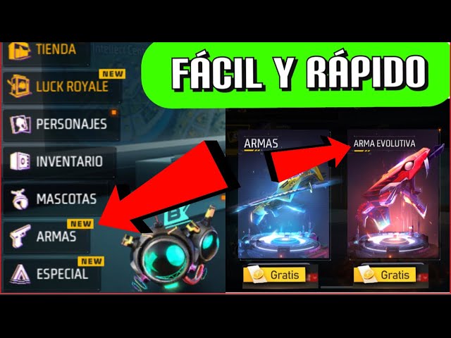 Qué son las armas evolutivas en Free Fire y cómo obtenerlas